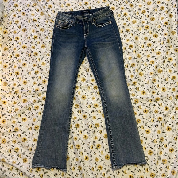 Vigoss Denim - Vigoss Heritage Bling Bootcut Blue Jeans Women's